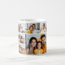 Skapa din egen 6-fotokollage kaffemugg