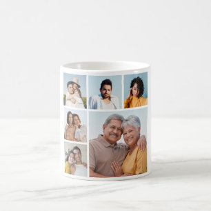 Skapa din egen 6-fotokollage kaffemugg