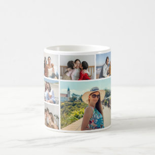 Skapa din egen 6-fotokollage kaffemugg