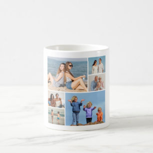 Skapa din egen 6-fotokollage kaffemugg