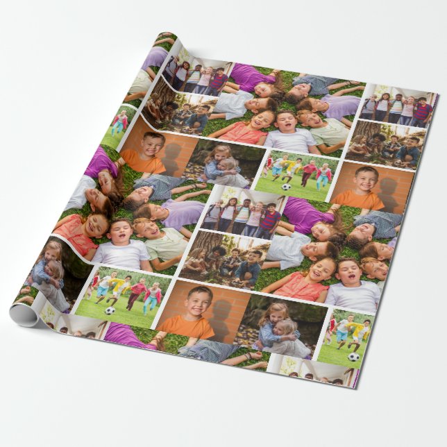 Skapa din egen 6-fotokollage presentpapper (Utrullad)