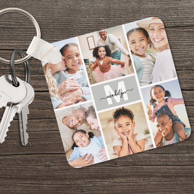 Skapa Din Egen 6 Fotos Kollage Nyckelring (Custom Make Your Own 6 Photo Collage keychain)