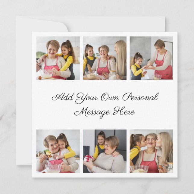 Skapa din egen 6 fotoskapa Lägg till din hälsning Inbjudningar (Framsida)