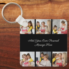 Skapa din egen 6 fotoskollage Lägg till din hälsni Nyckelring