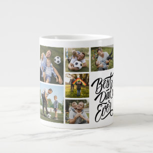 Skapa din egen 6 Photo Collage Best Pappa någonsin Jumbo Mugg