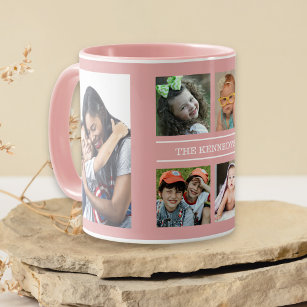 Skapa din egen 6-Rosa för fotokollage-familjen Nam Mugg
