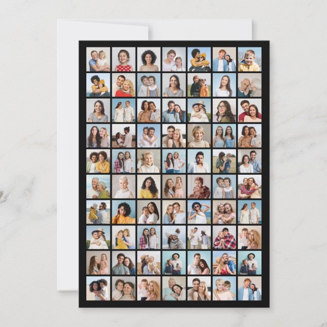 Skapa din egen 70-foto collage inbjudningar (Framsida)
