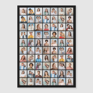 Skapa din egen 70-foto collage magnetisk inbjudningskort