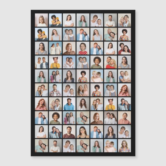 Skapa din egen 70-foto collage magnetisk inbjudningskort (Framsida)