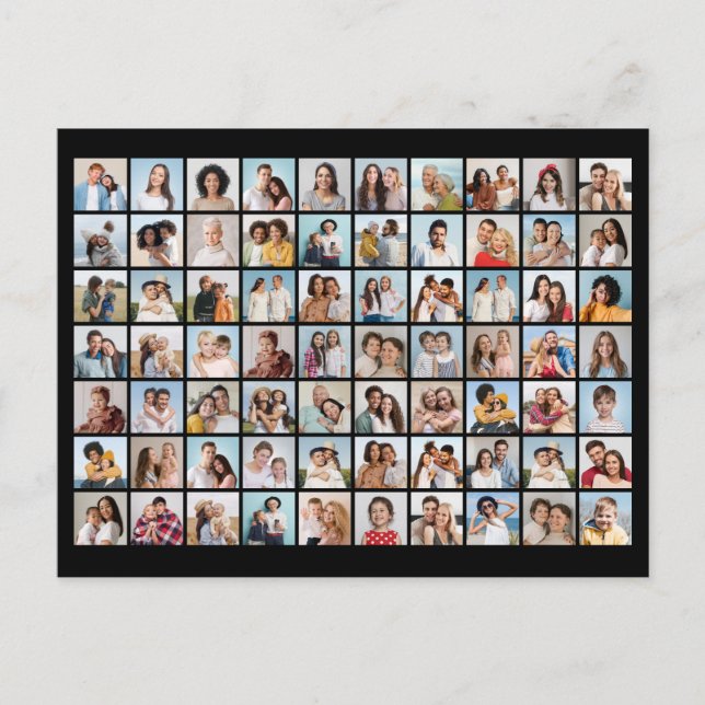 Skapa din egen 70-foto collage vykort (Framsida)
