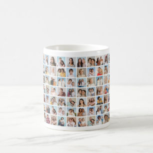Skapa din egen 70-fotokollage kaffemugg