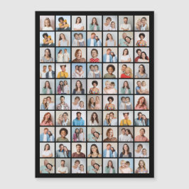 Skapa din egen 70-fotokollage magnetisk inbjudningskort