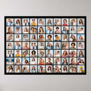 Skapa din egen 70-fotokollage poster