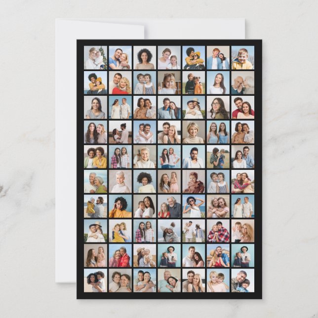 Skapa din egen 70 Photo Collage Hälsning Kort (Framsida)