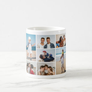Skapa din egen 7-foto collage kaffemugg