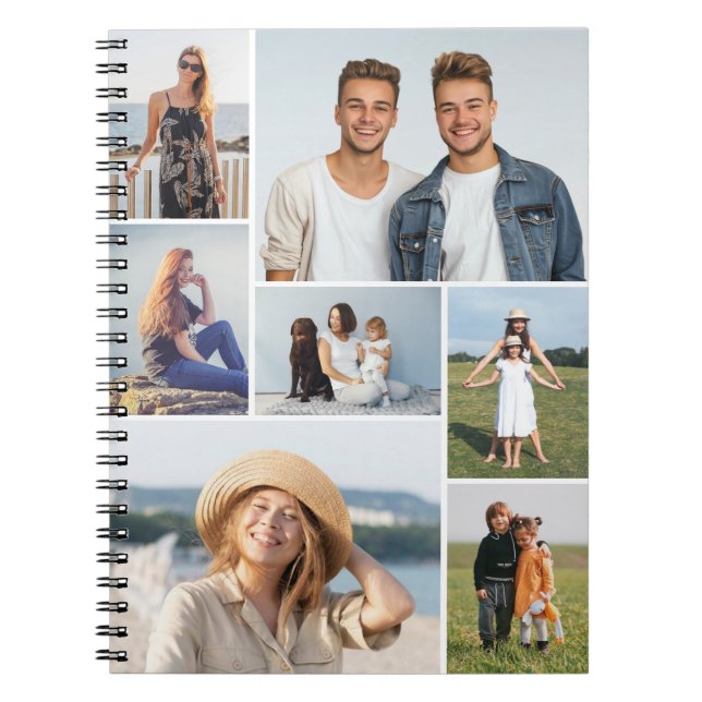 Skapa din egen 7-fotokollage anteckningsbok (Framsidan)