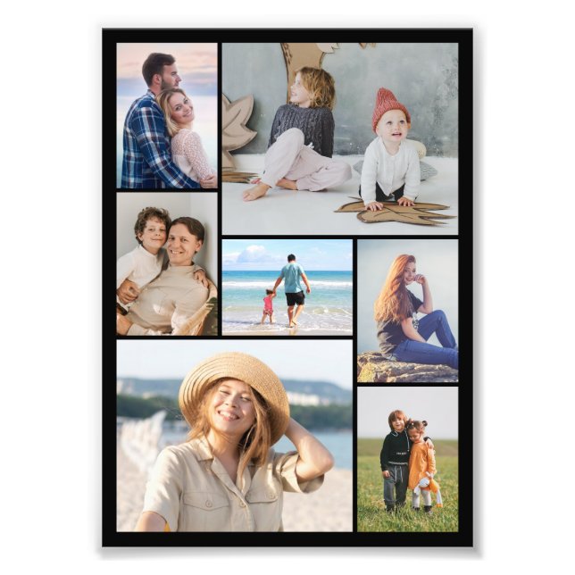 Skapa din egen 7 fotokollage för fotoutvidgning fototryck (Framsidan)
