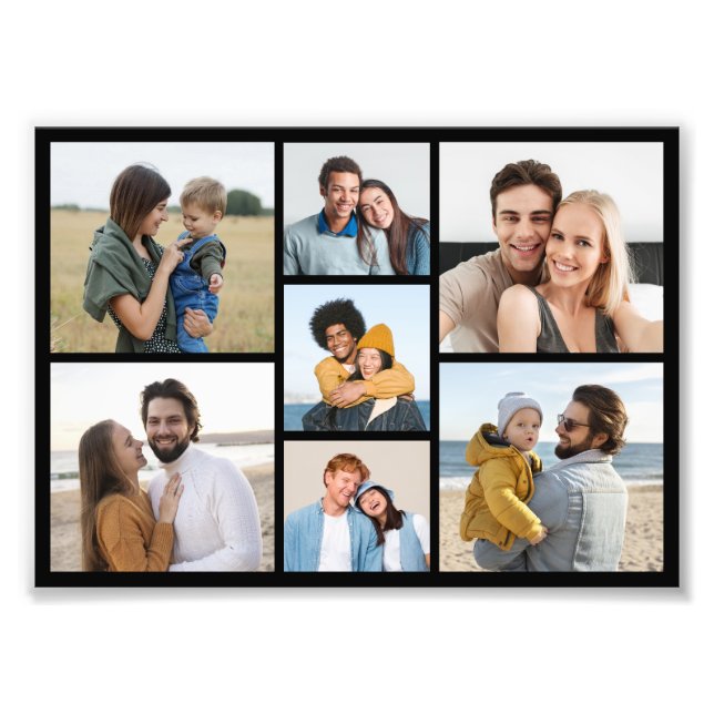 Skapa din egen 7 fotokollage för fotoutvidgning fototryck (Framsidan)
