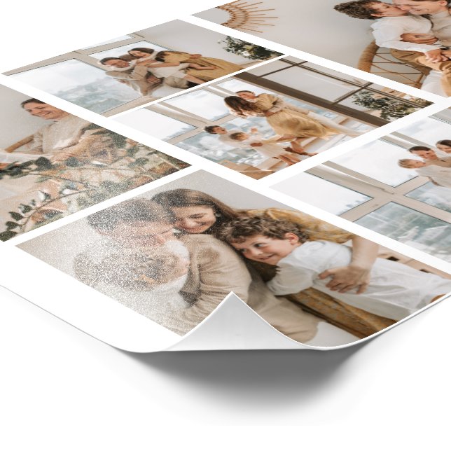 Skapa din egen 7-fotokollage fototryck (Hörn)