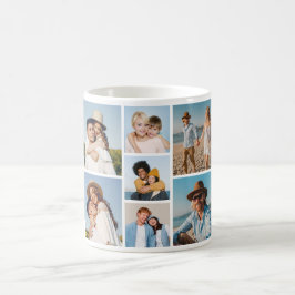 Skapa din egen 7-fotokollage kaffemugg