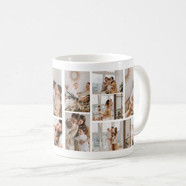 Skapa din egen 7-fotokollage kaffemugg (Framsida höger)