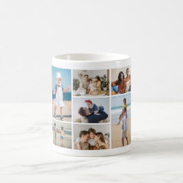 Skapa din egen 7-fotokollage kaffemugg