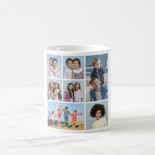 Skapa din egen 7-fotokollage kaffemugg