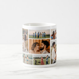 Skapa din egen 7-fotokollage kaffemugg