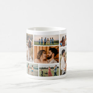 Skapa din egen 7-fotokollage kaffemugg