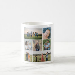 Skapa din egen 7-fotokollage kaffemugg