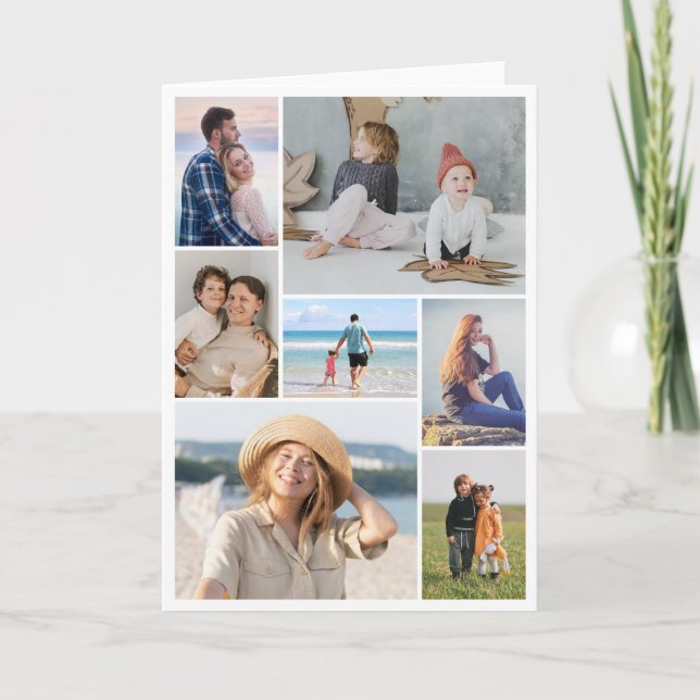 Skapa din egen 7-fotokollage kort (Framsida)