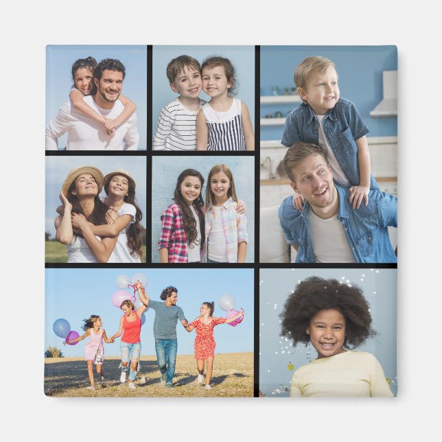 Skapa din egen 7-fotokollage magnet (Framsidan)