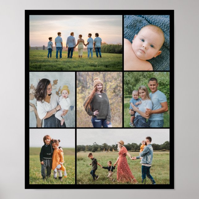 Skapa din egen 7-fotokollage poster (Framsidan)