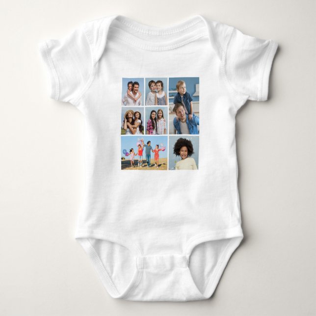 Skapa din egen 7-fotokollage t shirt (Framsida)