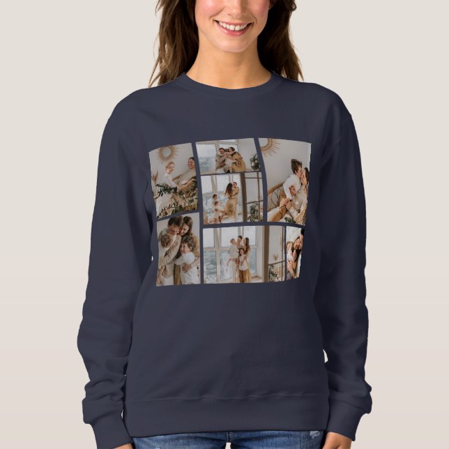 Skapa din egen 7-fotokollage t shirt (Framsida)