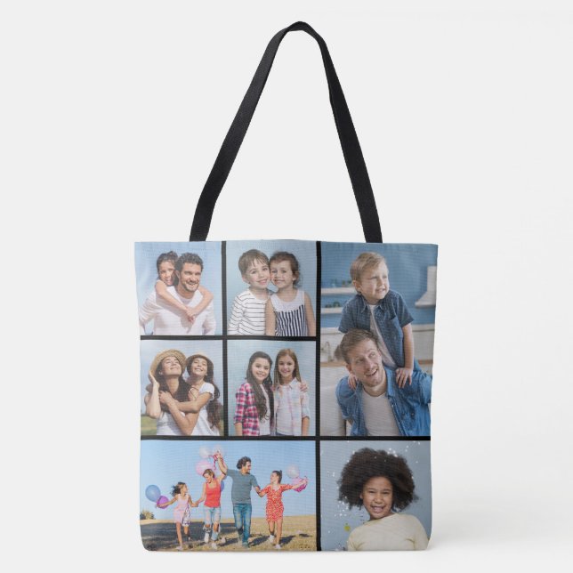 Skapa din egen 7-fotokollage tygkasse (Framsida)