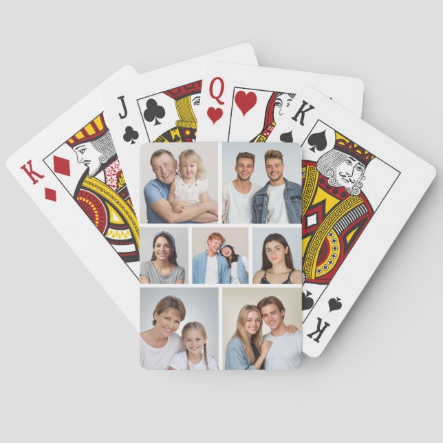 Skapa Din Egen 7 Fotoskollage Casinokort (Baksidan)