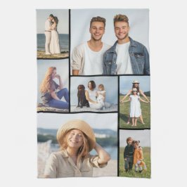 Skapa din egen 7 fotoskollage kökshandduk
