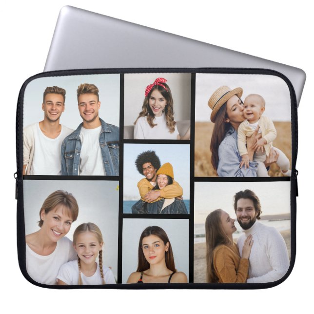 Skapa Din Egen 7 Fotoskollage Laptop Fodral (Framsidan)