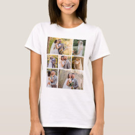 Skapa din egen 7 Photo Bröllop Collage T Shirt