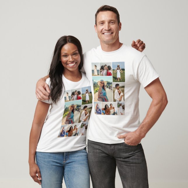 Skapa din egen 8-foto collage Unisex T Shirt (Unisex)