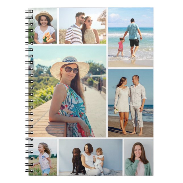 Skapa din egen 8-fotokollage anteckningsbok (Framsidan)