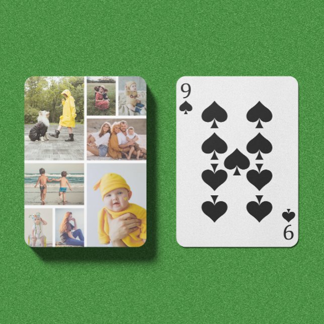 Skapa din egen 8-fotokollage casinokort (8 Photo Collage Playing Cards)