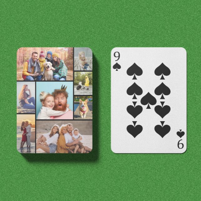 Skapa din egen 8-fotokollage casinokort (8 Photo Collage Playing Cards)