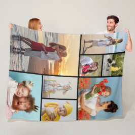 Skapa din egen 8-fotokollage fleecefilt