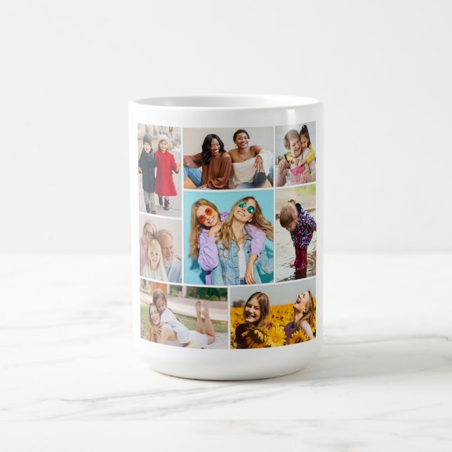 Skapa din egen 8-fotokollage kaffemugg (Center)