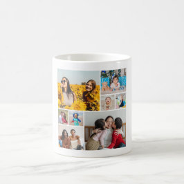 Skapa din egen 8-fotokollage kaffemugg