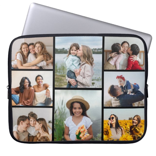 Skapa din egen 8-fotokollage laptop fodral (Framsidan)