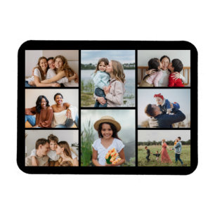 Skapa din egen 8-fotokollage magnet