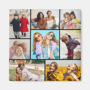 Skapa din egen 8-fotokollage magnet